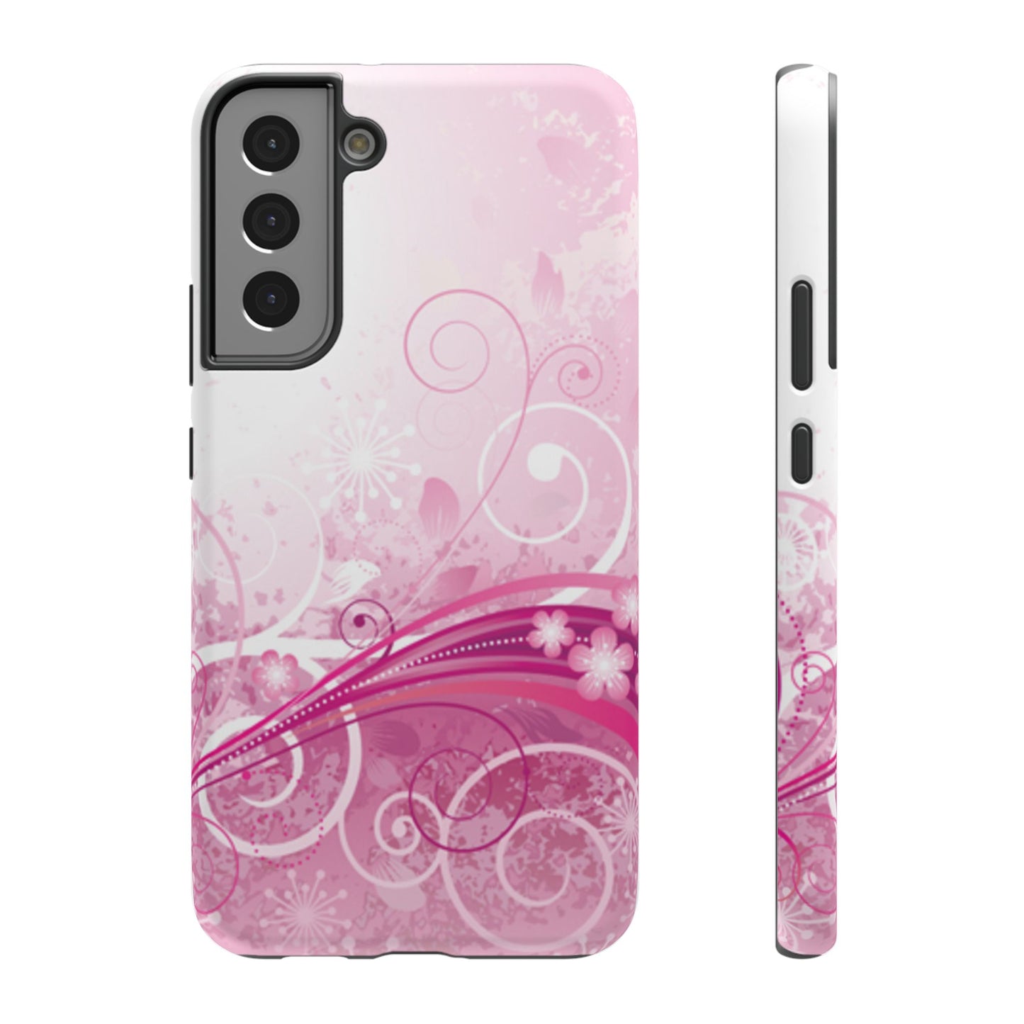 Pink Flowers Tough Samsung Case