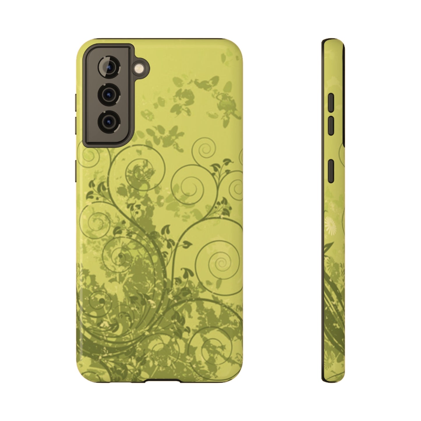 Green Bloom Tough Samsung Case
