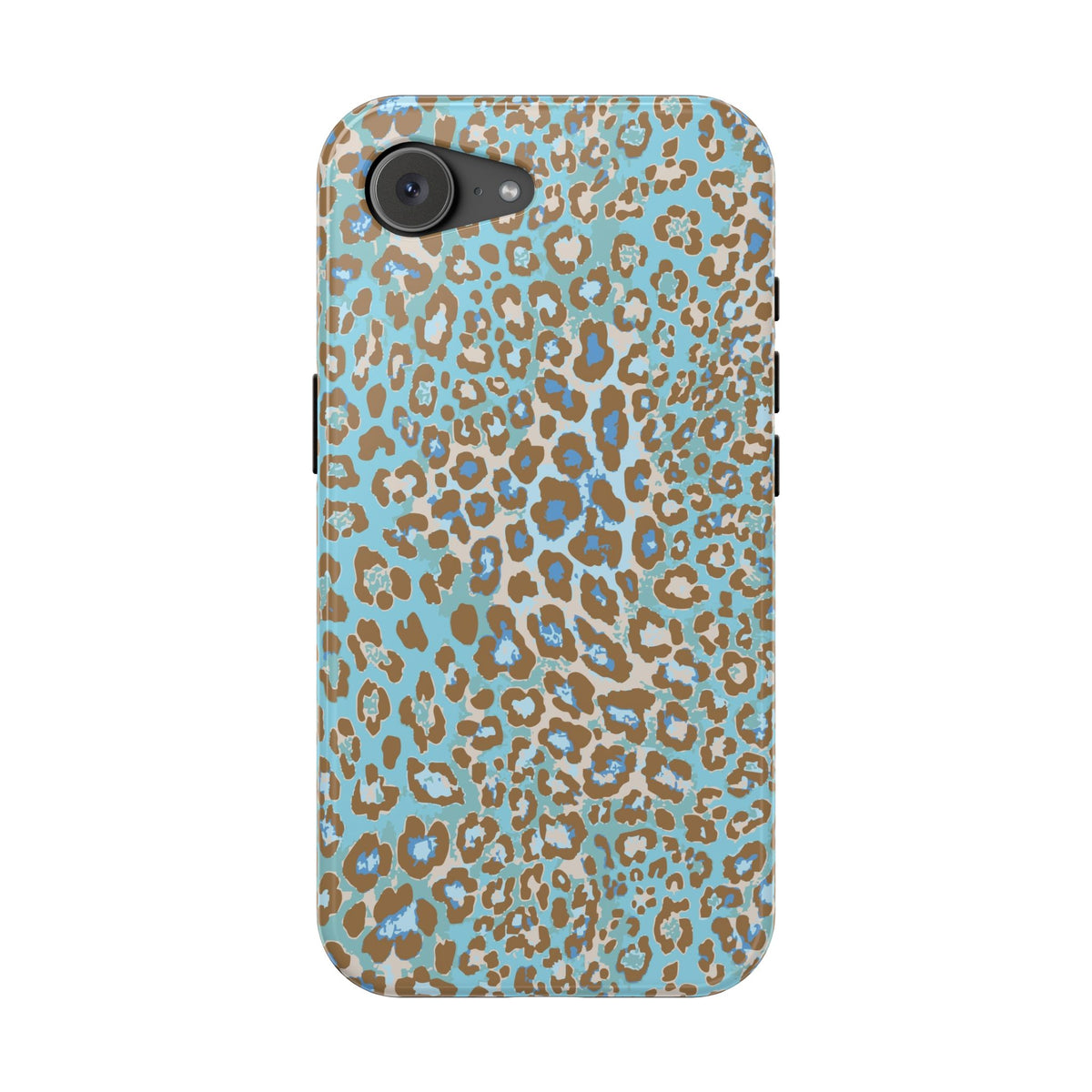 Faded Blue Leopard MagSafe Tough iPhone Case
