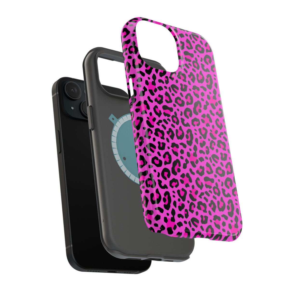 Pink Leopard MagSafe Tough iPhone Case