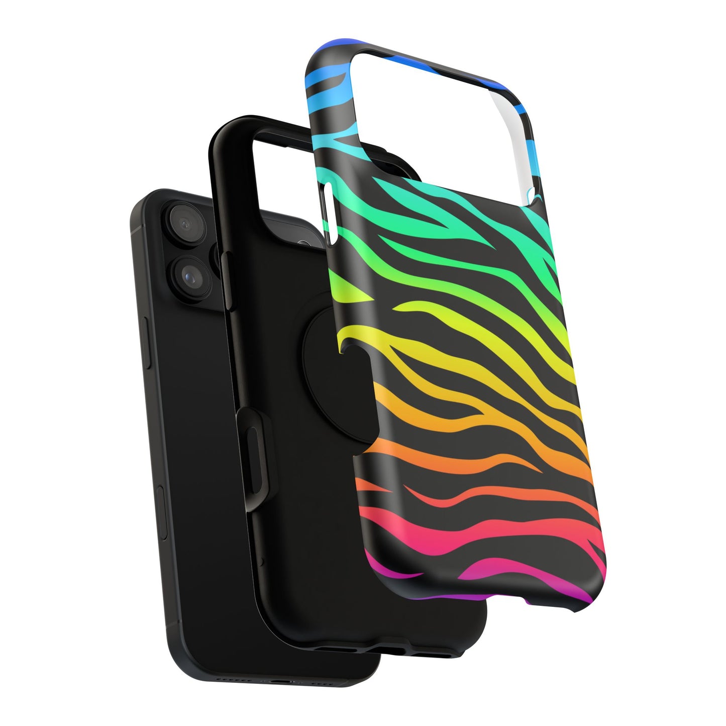 Neon Stripes Tough iPhone Case