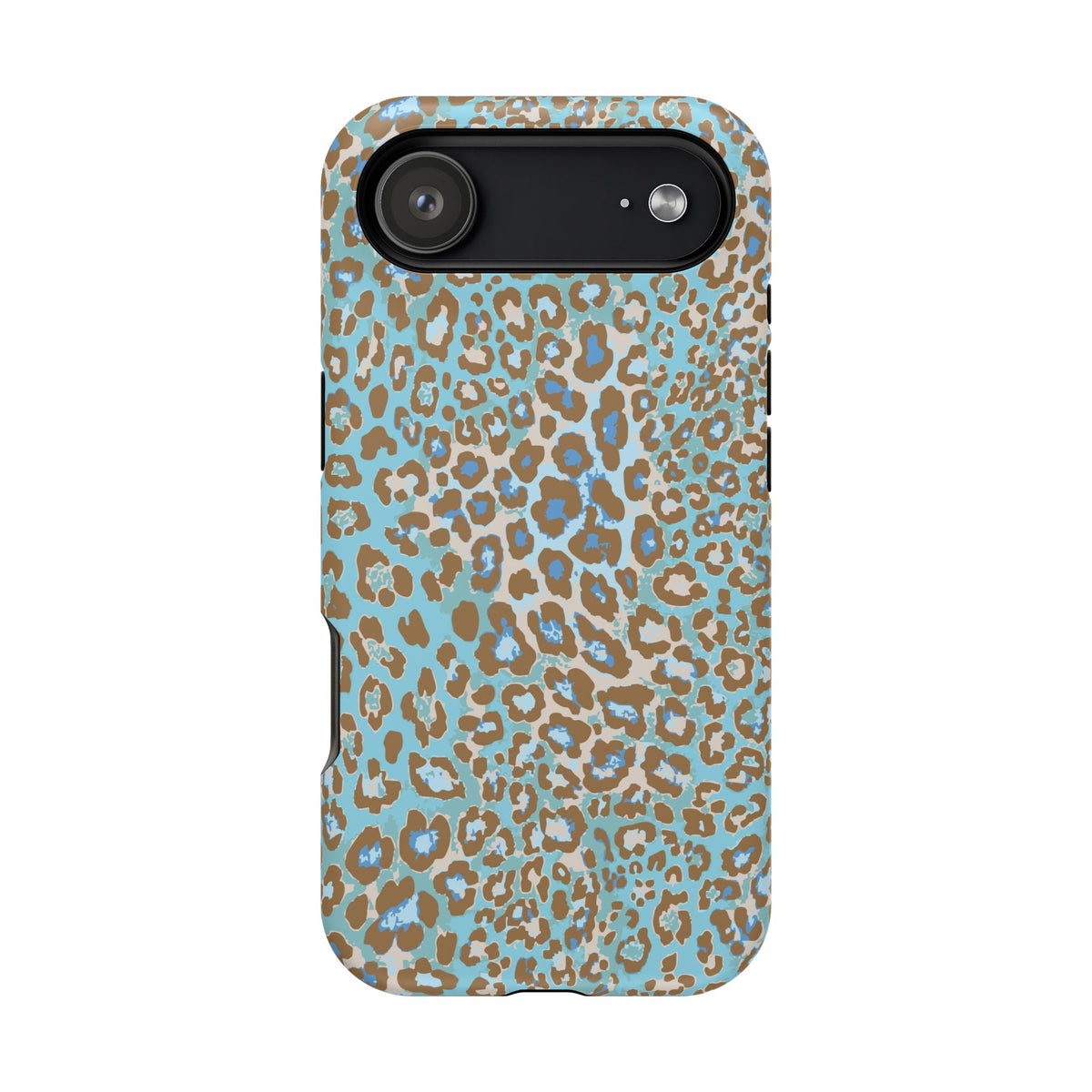 Faded Blue Leopard MagSafe Tough iPhone Case