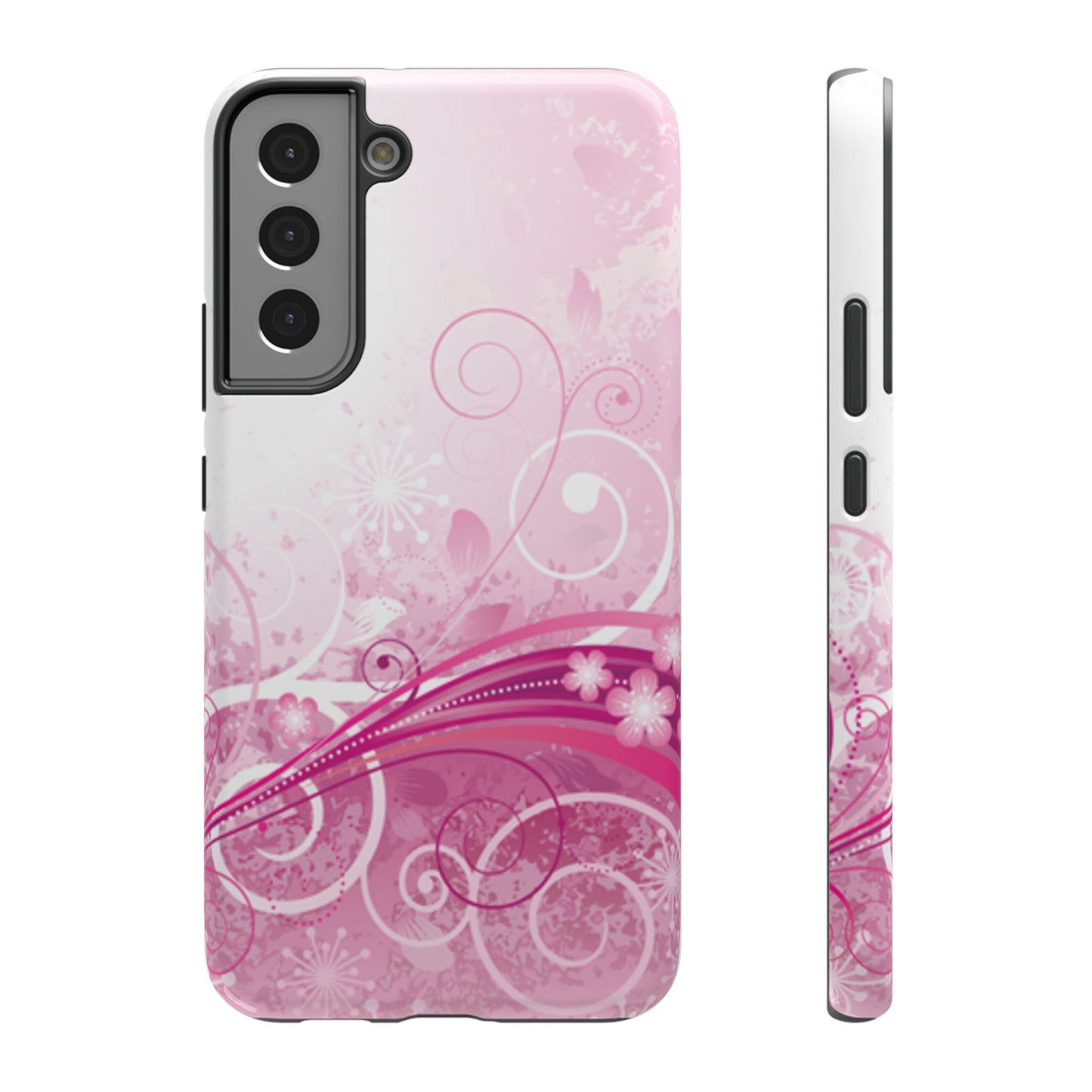 Pink Flowers Tough Samsung Case