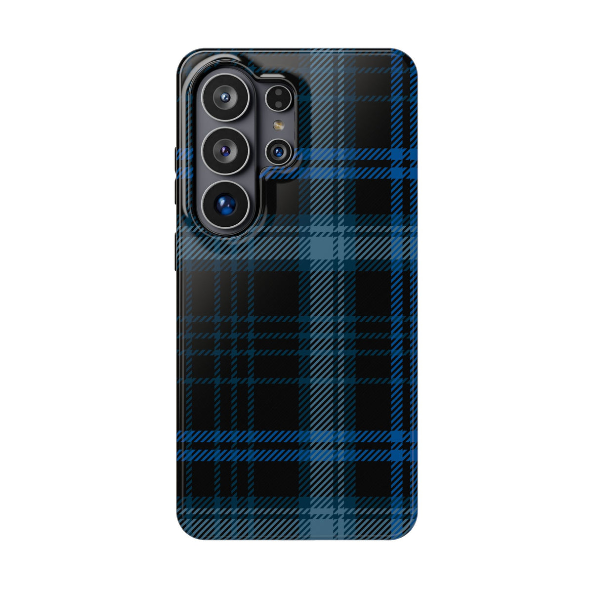 Blue Plaid Tough Samsung Case