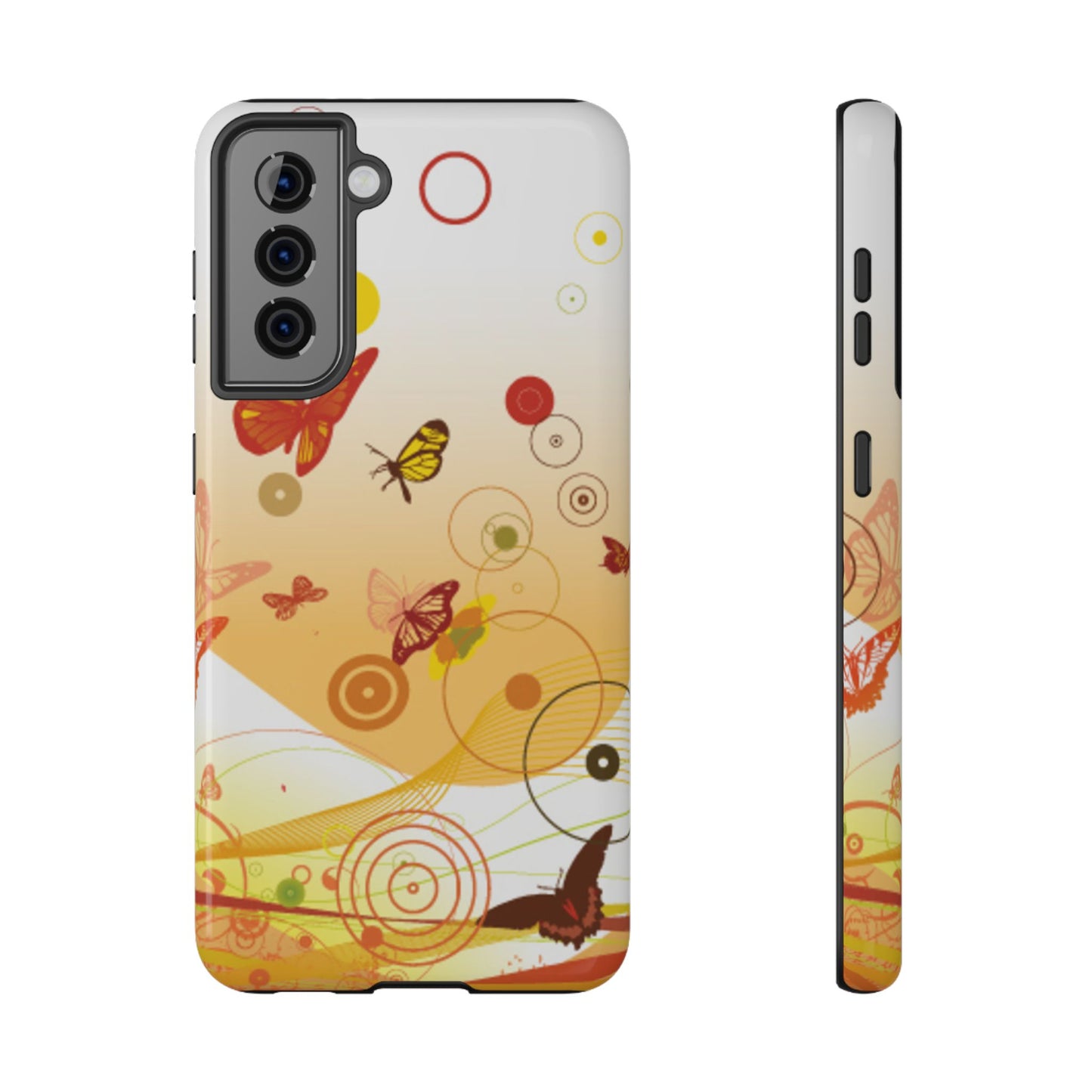 Brown Butterflies Tough Samsung Case