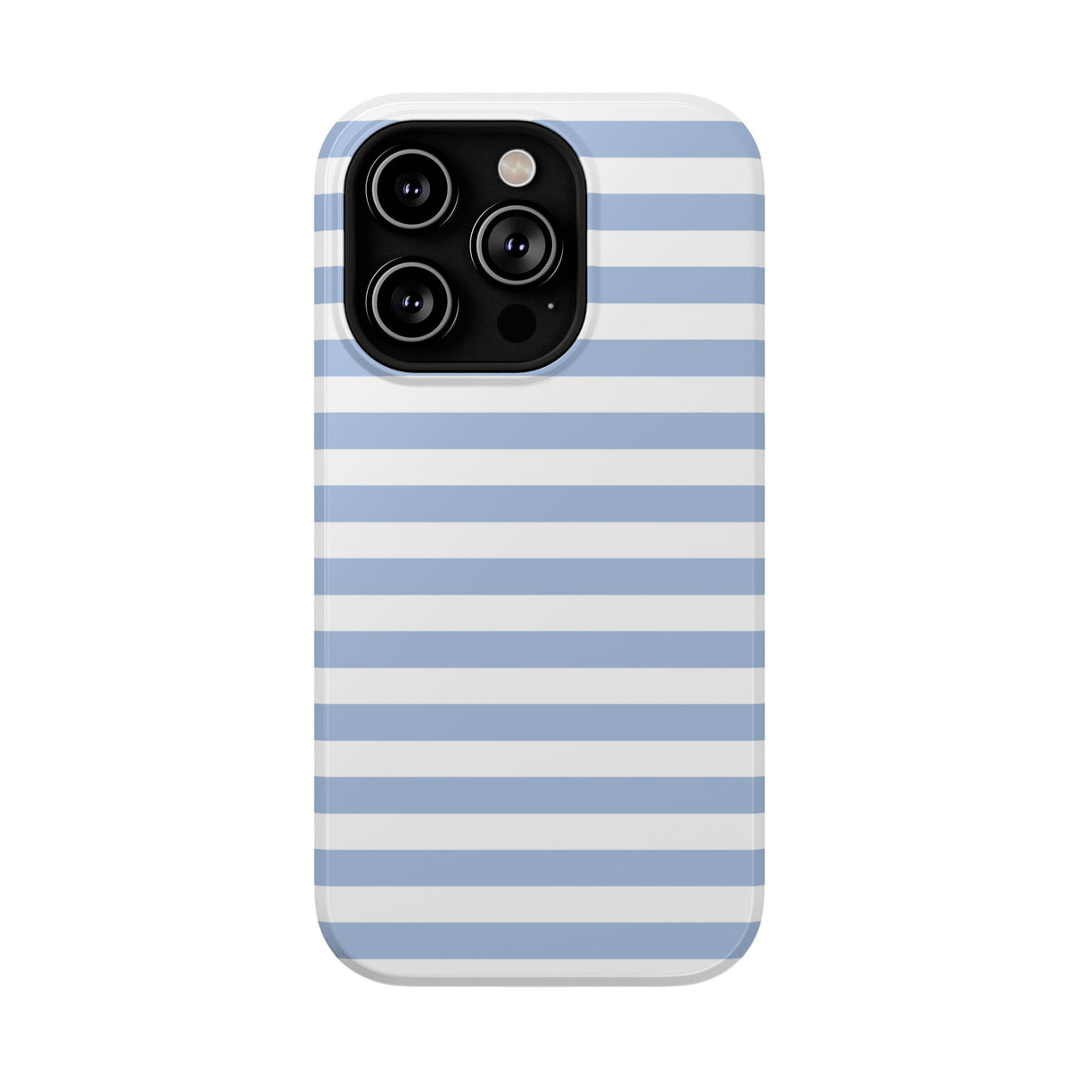 White and Blue Stripes MagSafe Tough iPhone Case