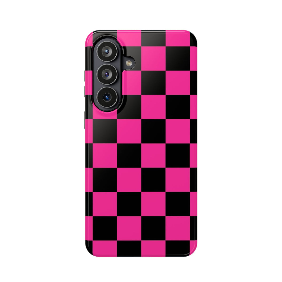 Pink Grid Tough Samsung Case