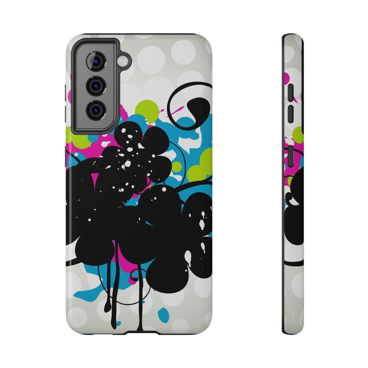 Neon Flowers Tough Samsung Case