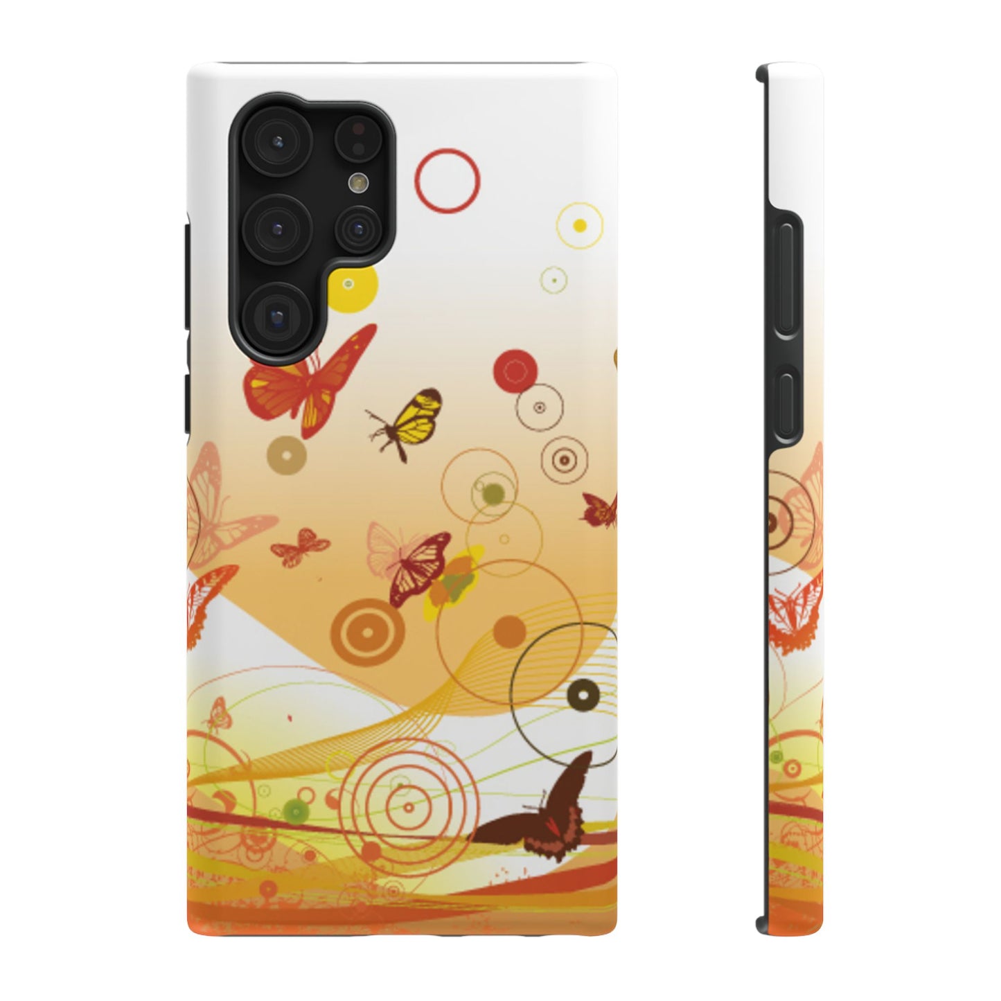Brown Butterflies Tough Samsung Case