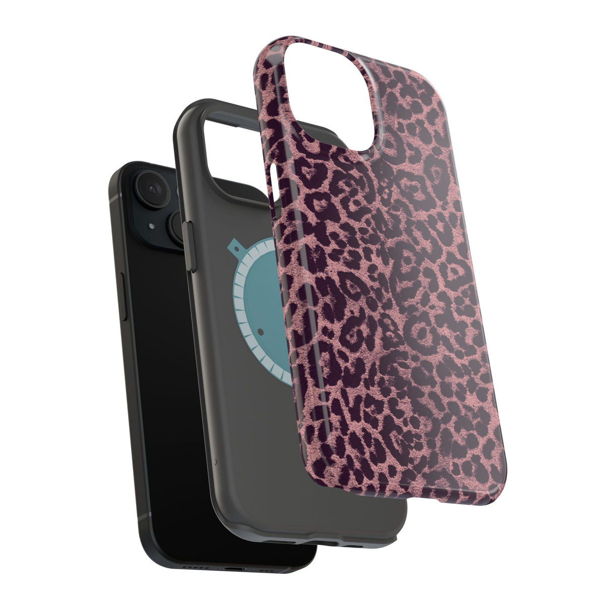 Purple Leopard MagSafe Tough iPhone Case