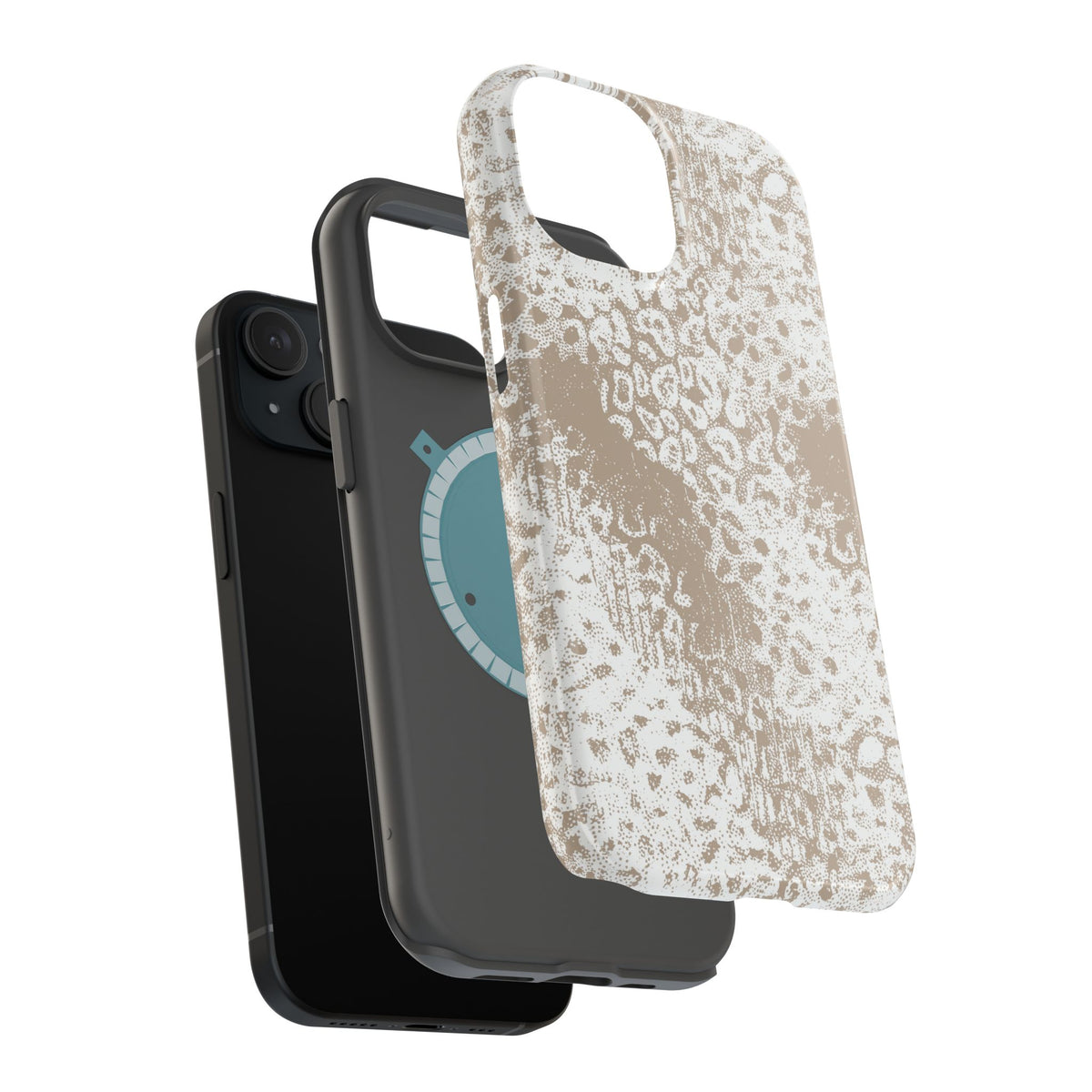 White Leopard MagSafe Tough iPhone Case