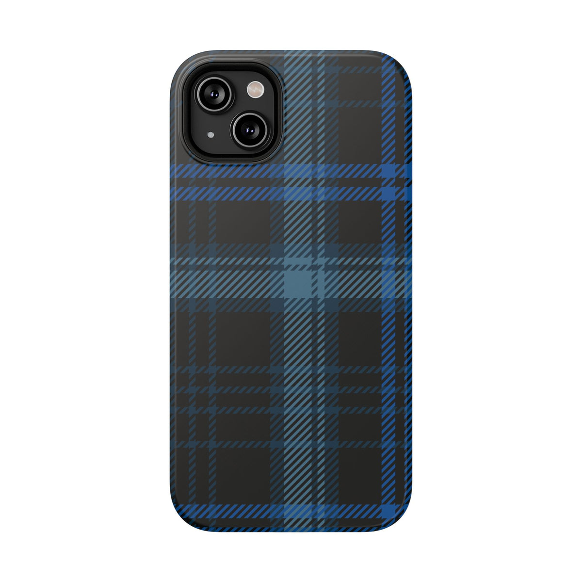 Blue Plaid MagSafe Tough iPhone Case