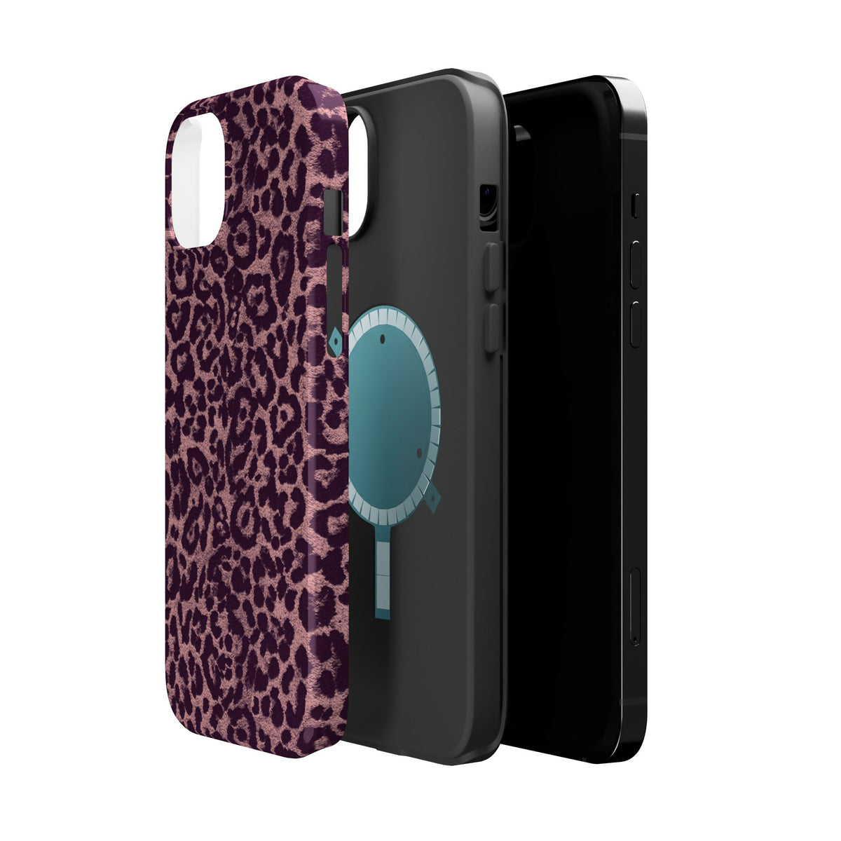 Purple Leopard MagSafe Tough iPhone Case