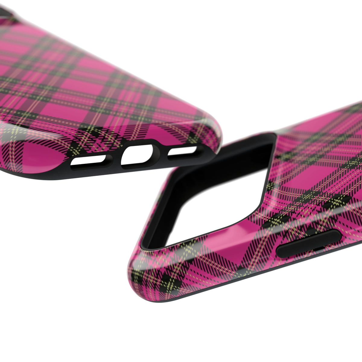 Pink Tartan MagSafe Tough iPhone Case