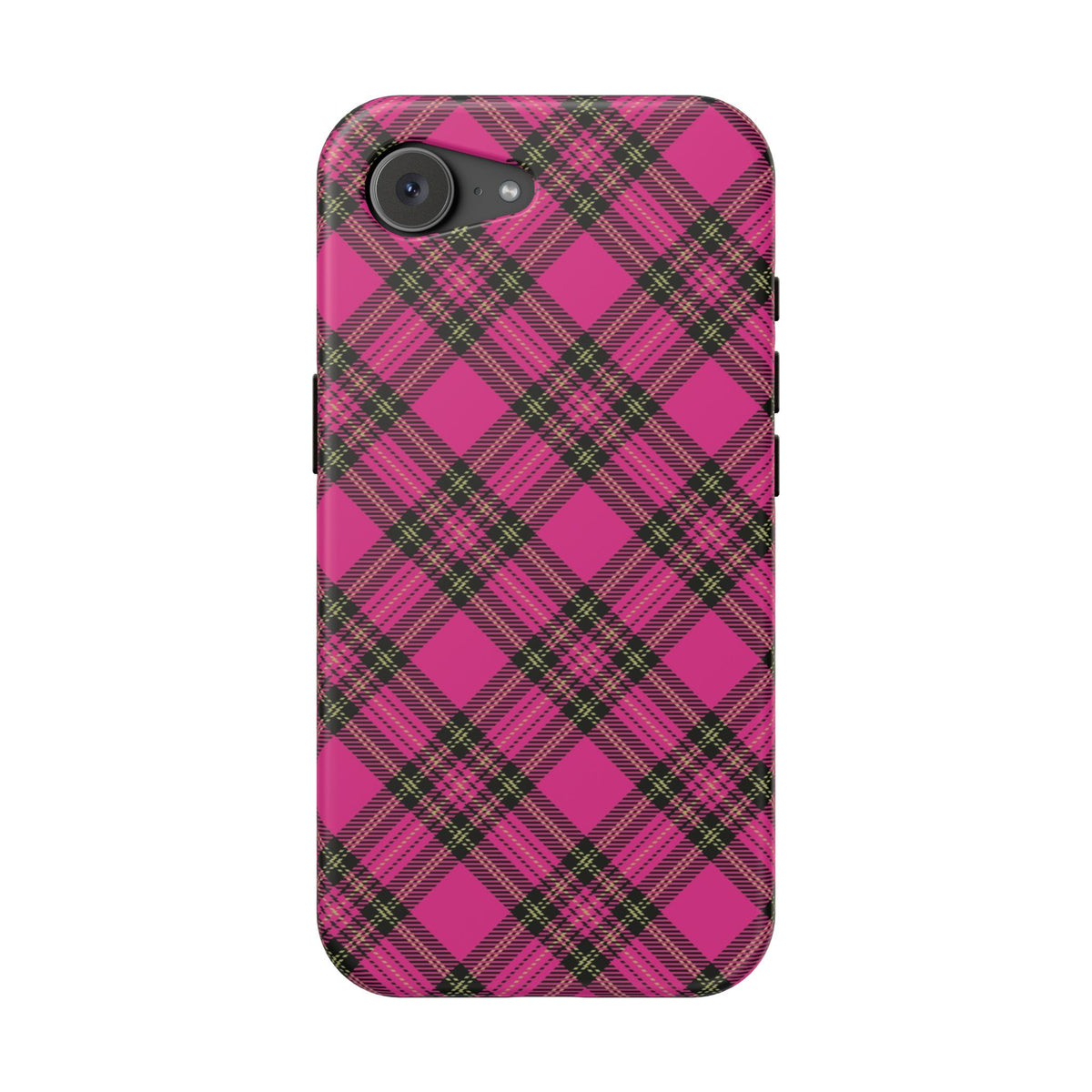 Pink Tartan MagSafe Tough iPhone Case