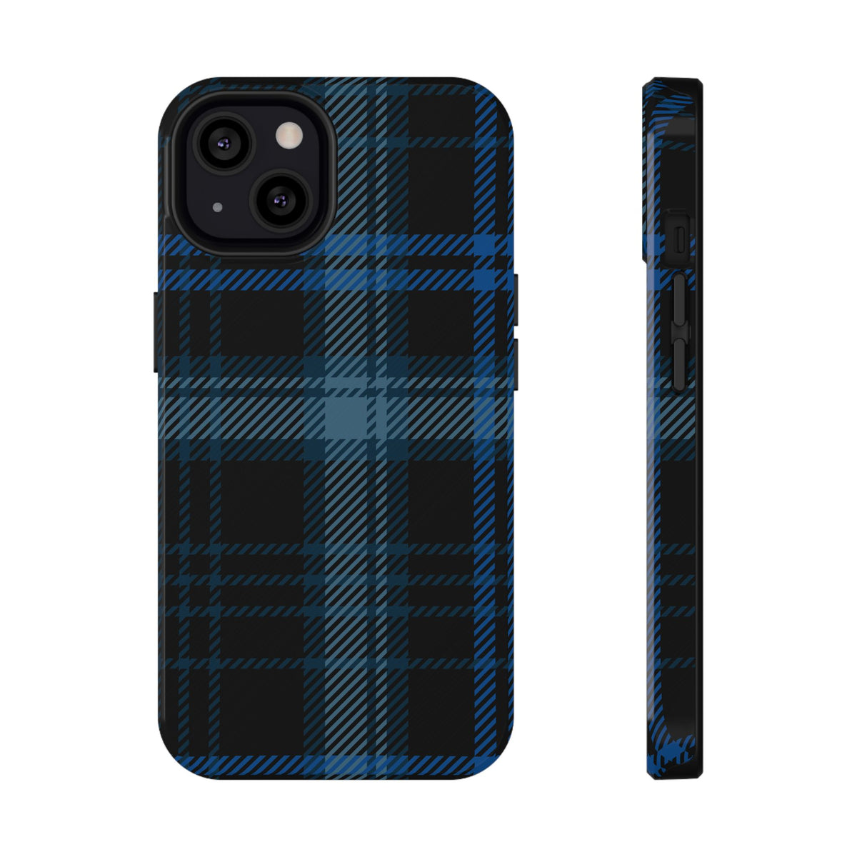 Blue Plaid MagSafe Tough iPhone Case