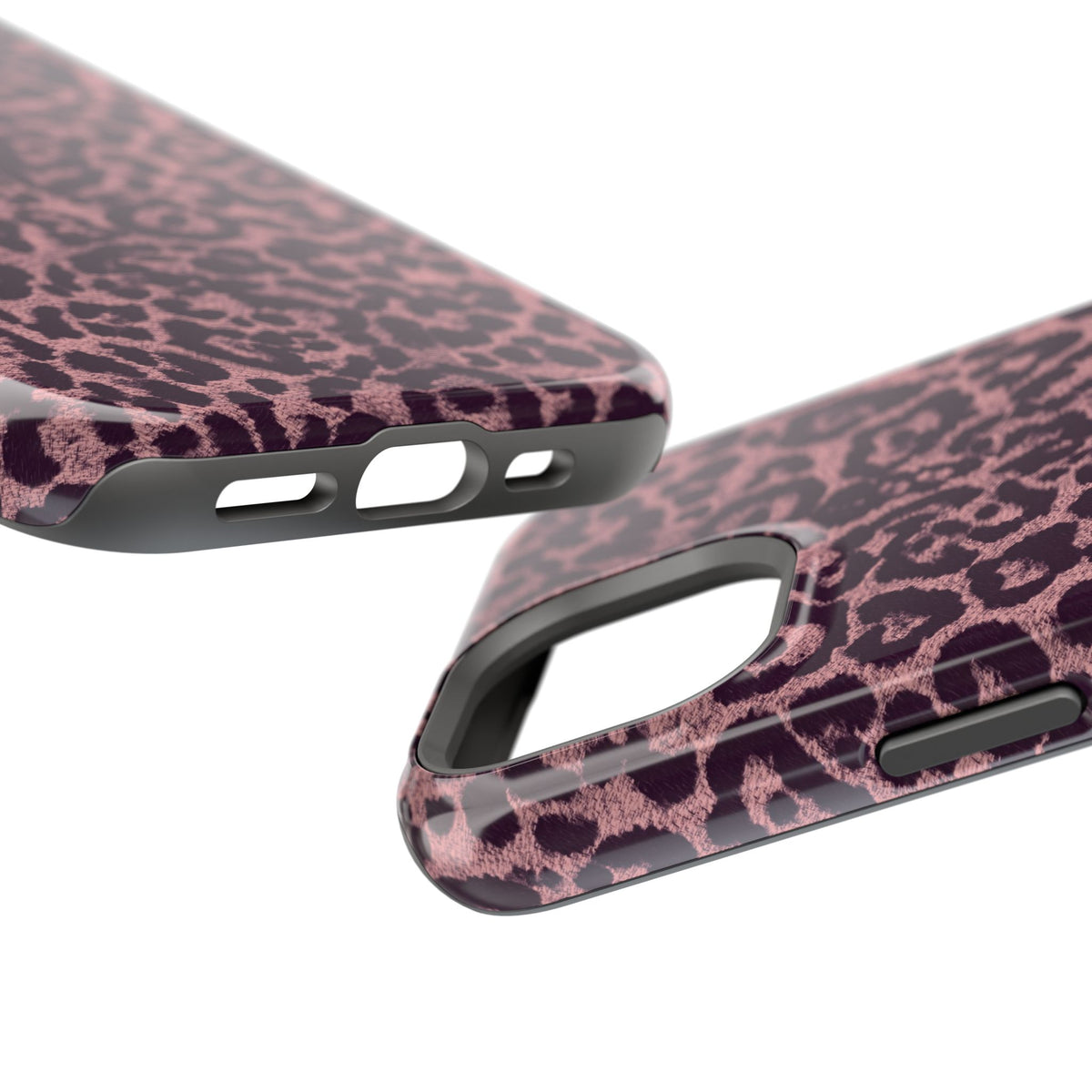 Purple Leopard MagSafe Tough iPhone Case