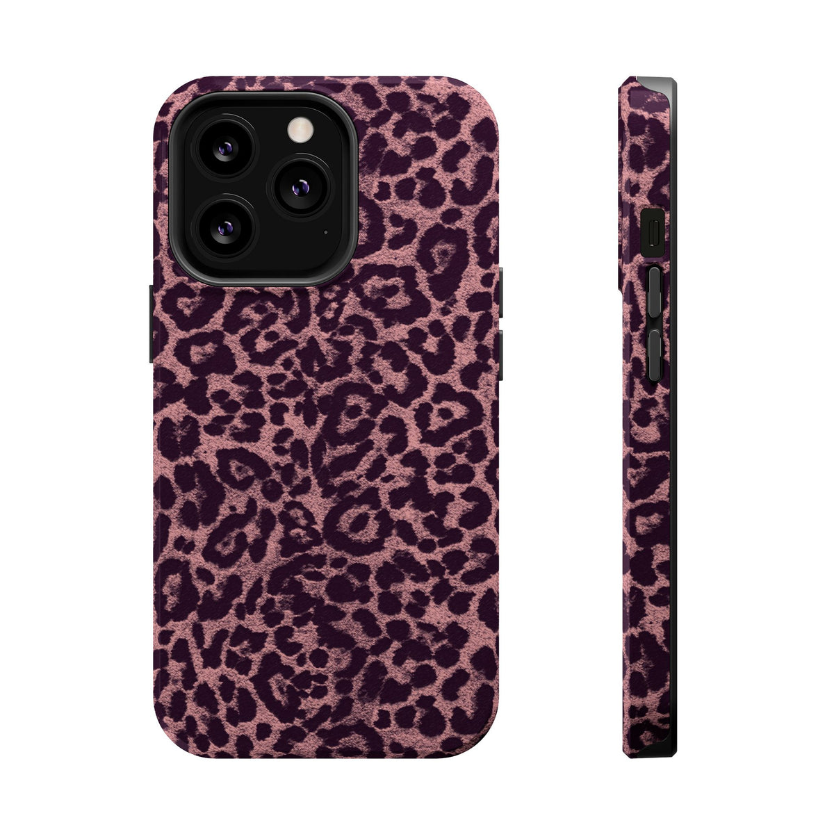 Purple Leopard MagSafe Tough iPhone Case