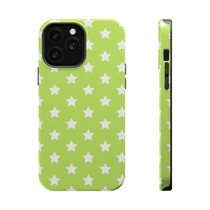 Green Stars MagSafe Tough iPhone Case