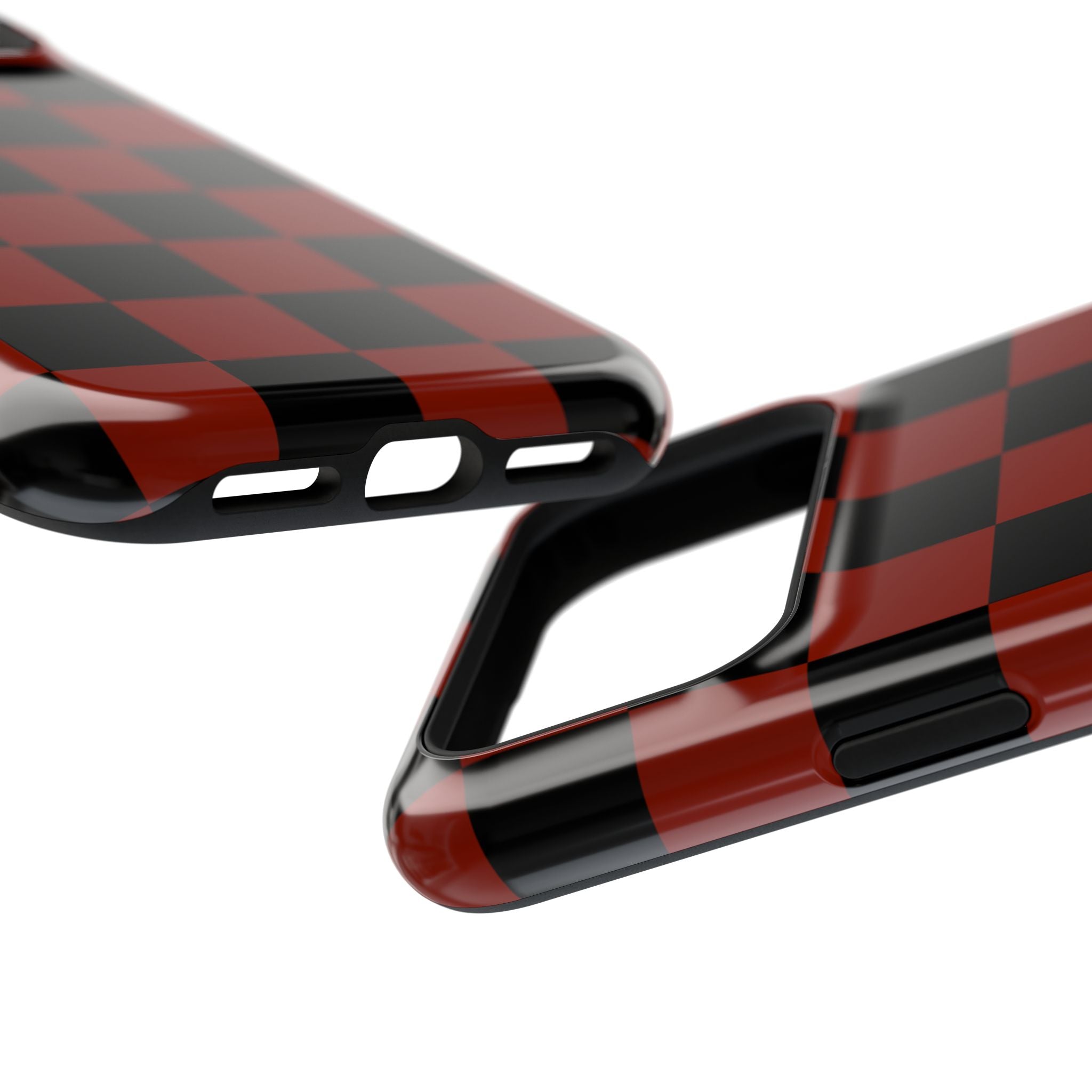Red Grid Tough iPhone Case