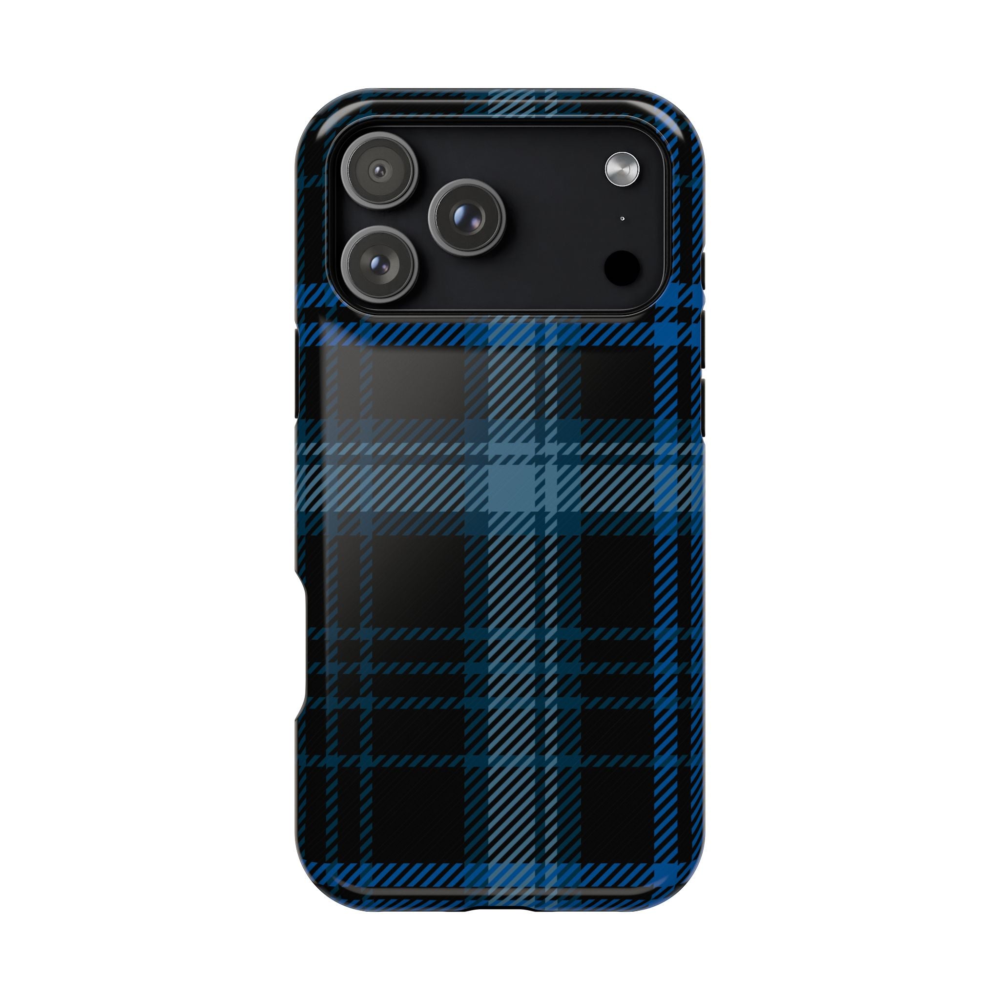Blue Plaid Tough iPhone Case