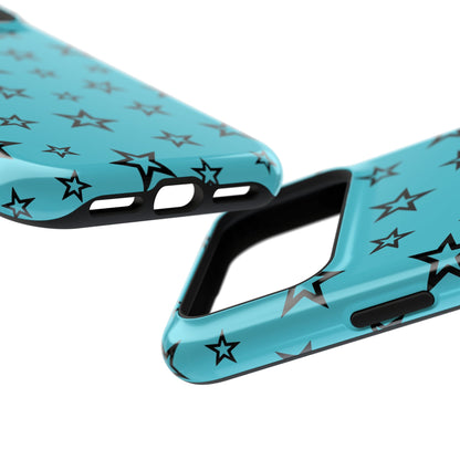 Turquoise Stars MagSafe Tough iPhone Case