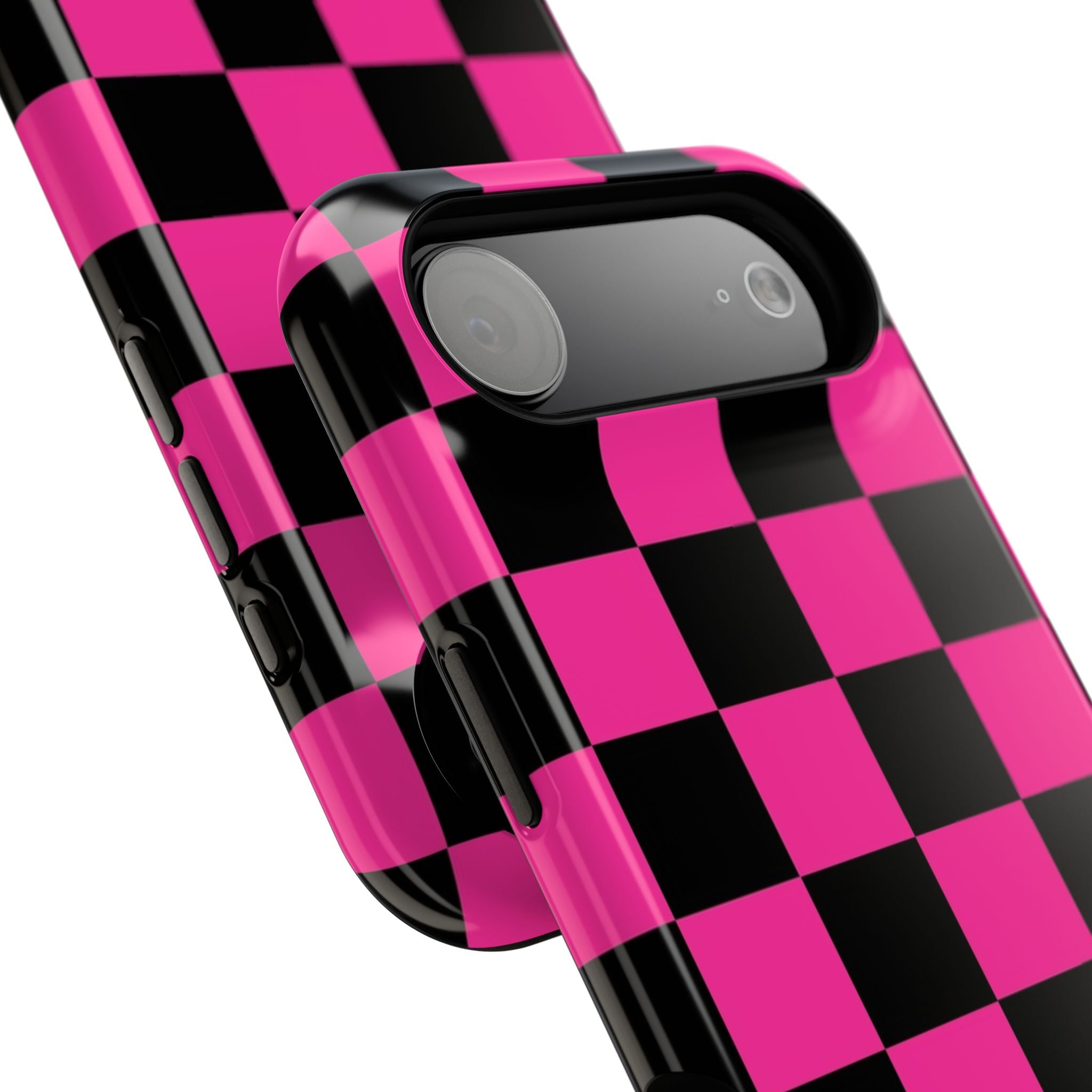 Pink Grid Tough iPhone Case