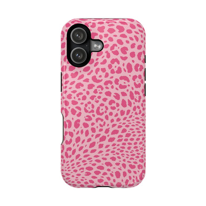Light Pink Leopard MagSafe Tough iPhone Case