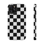 Black Grid Tough iPhone Case