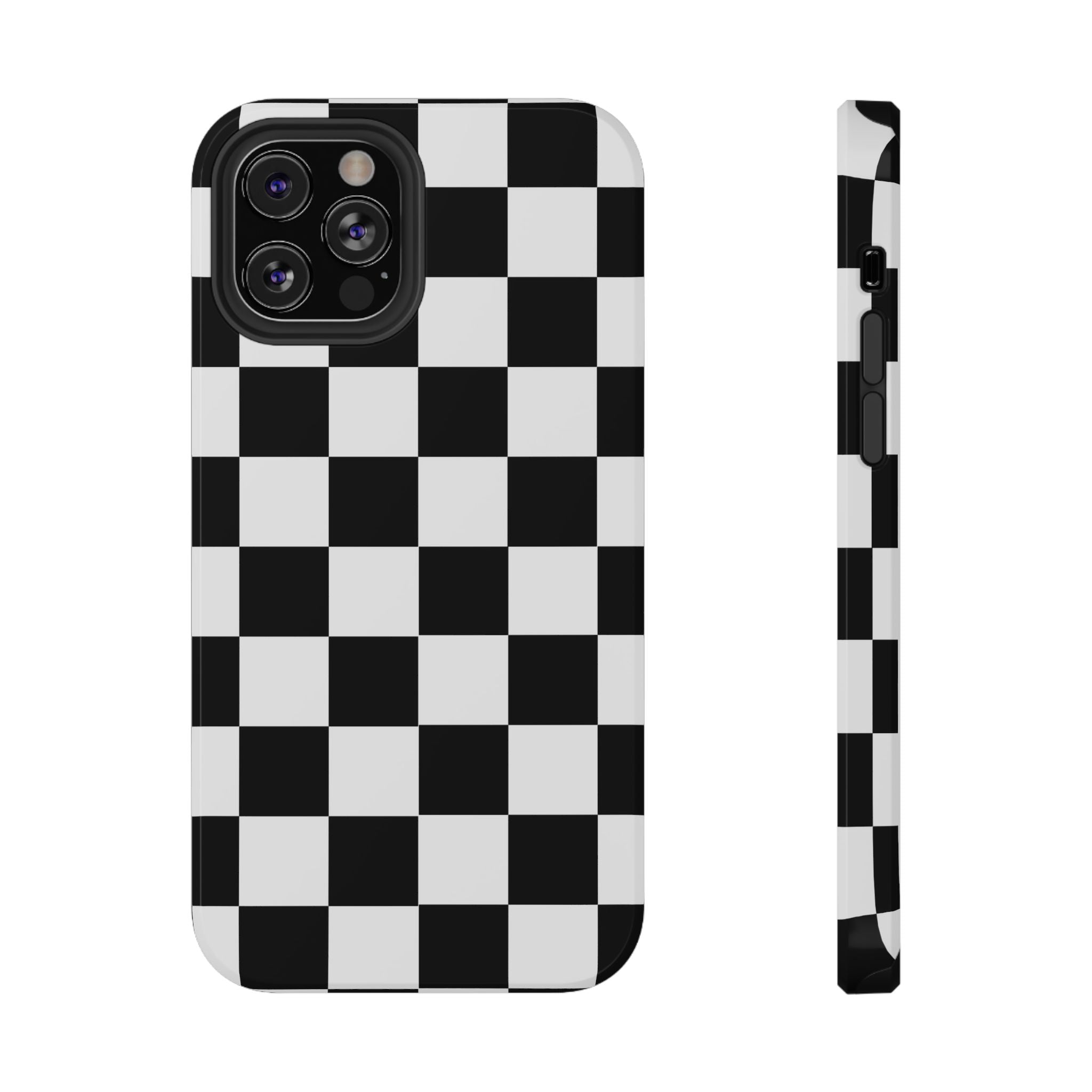 Black Grid Tough iPhone Case