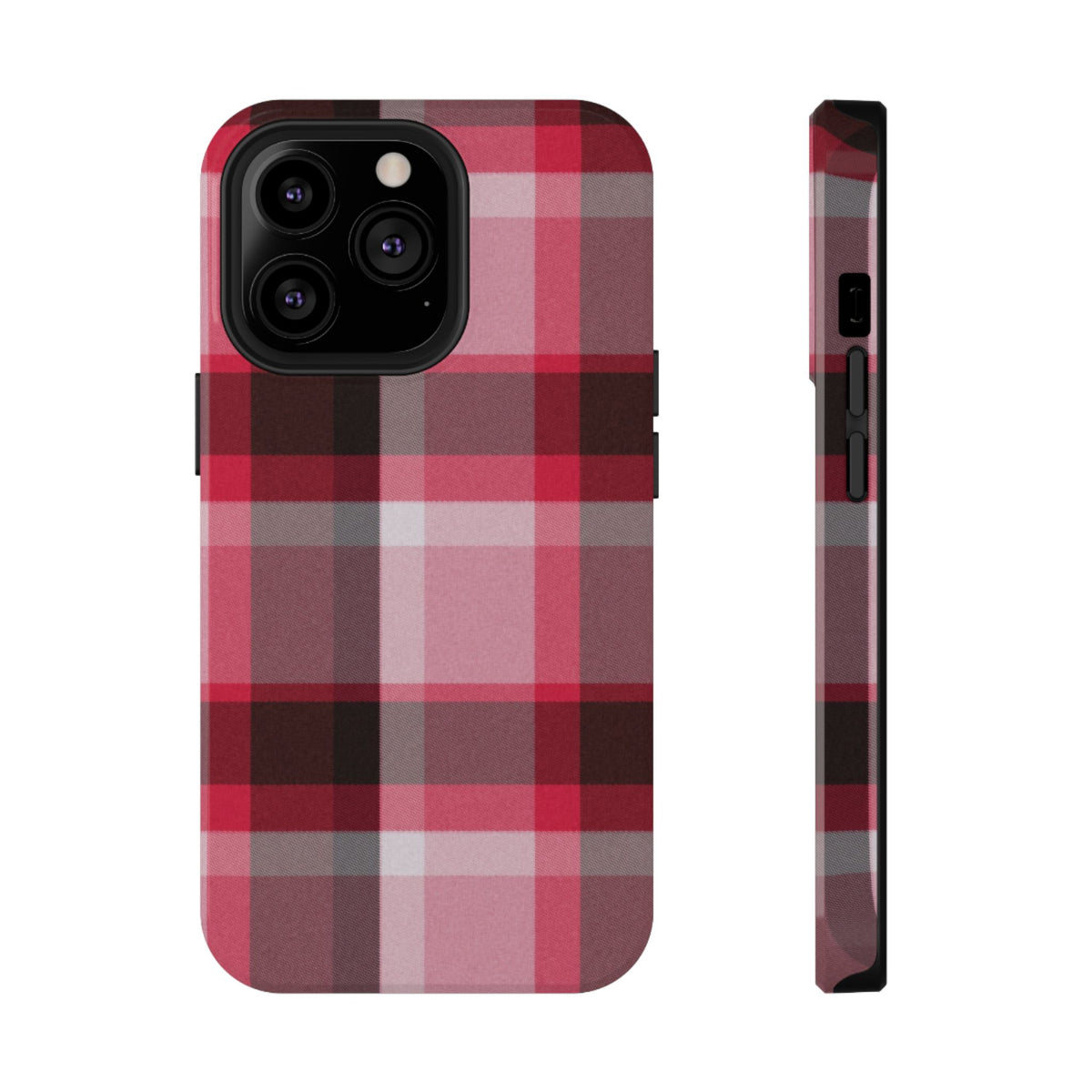 Red Plaid Tough iPhone Case