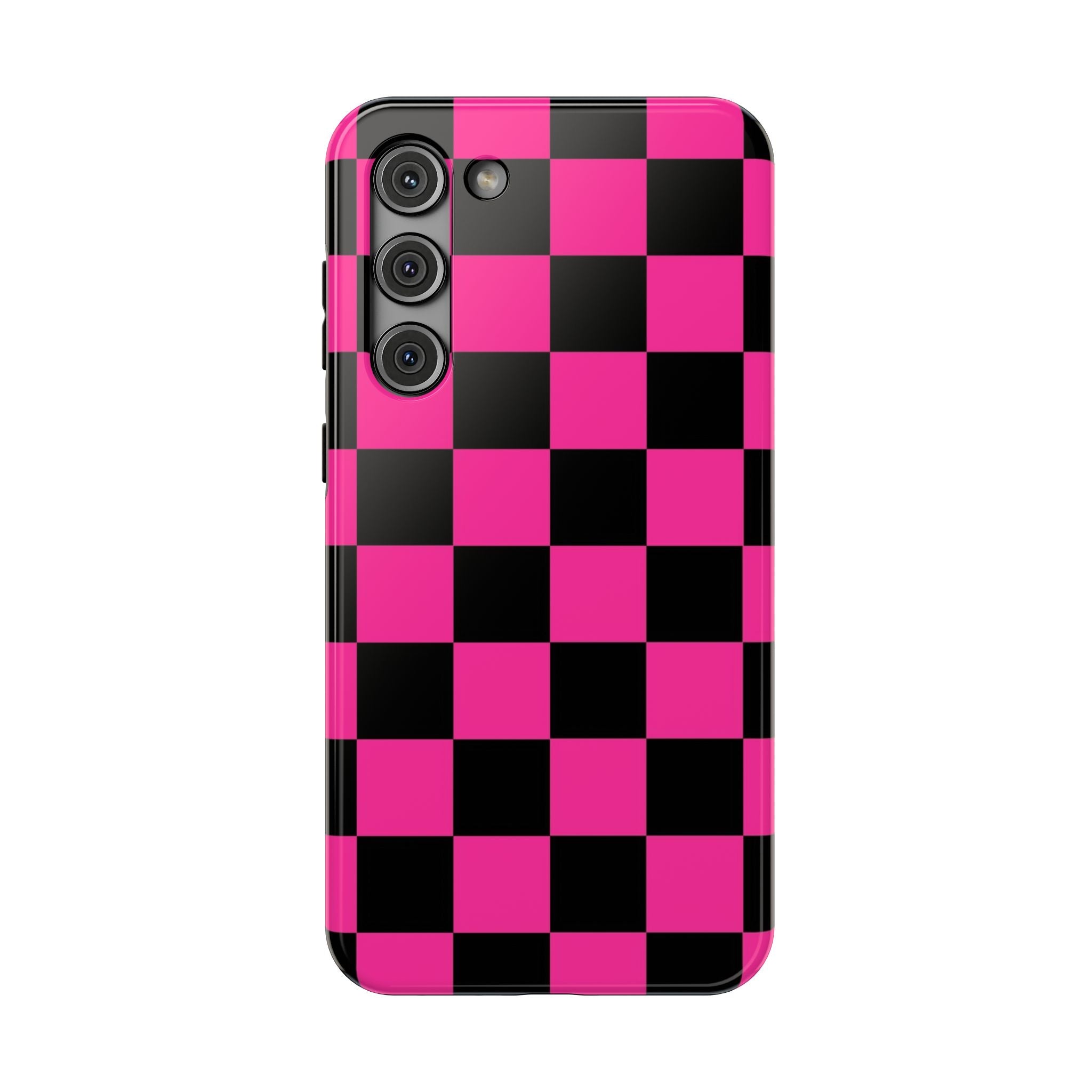 Pink Grid Tough Samsung Case