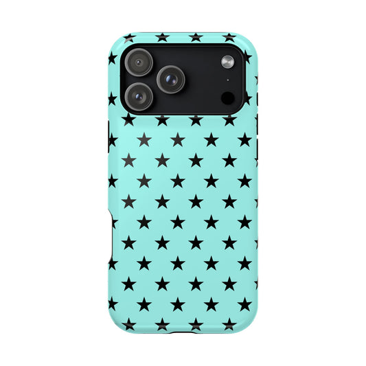 Teal Stars MagSafe Tough iPhone Case
