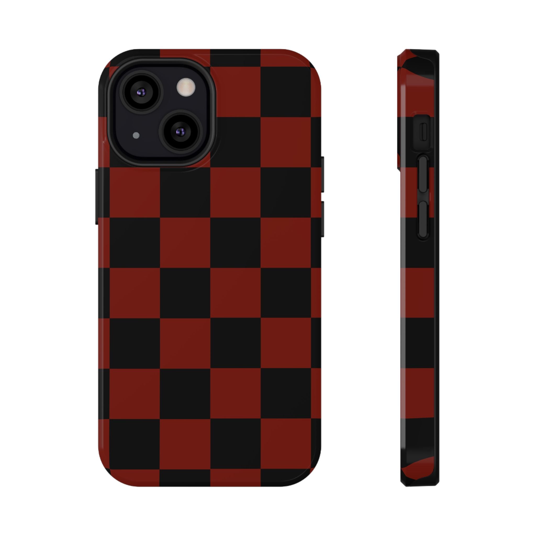 Red Grid Tough iPhone Case