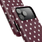 Maroon Stars Tough iPhone Case