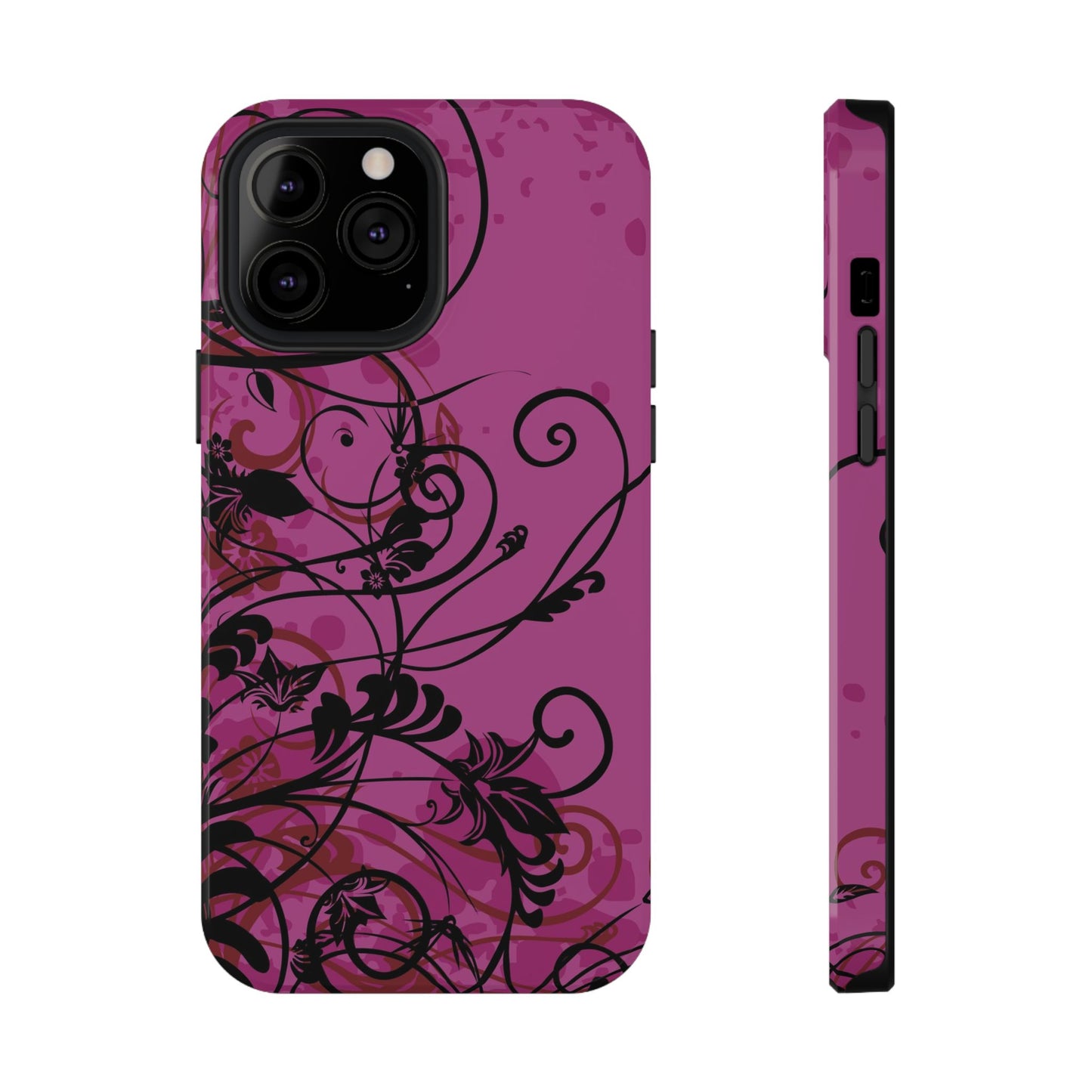 Midnight Petals Tough iPhone Case