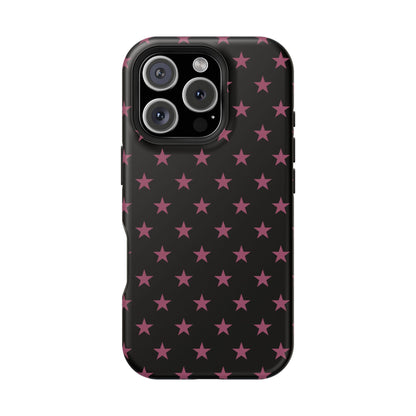 Burgundy Stars MagSafe Tough iPhone Case