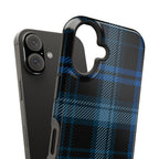 Blue Plaid Tough iPhone Case