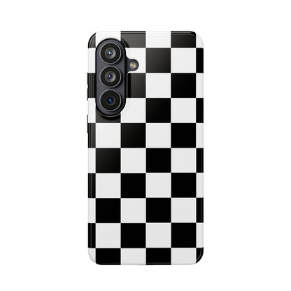Black Grid Tough Samsung Case