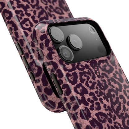 Purple Leopard MagSafe Tough iPhone Case