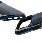 Blue Plaid Tough iPhone Case