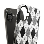 Monochrome Argyle Tough iPhone Case