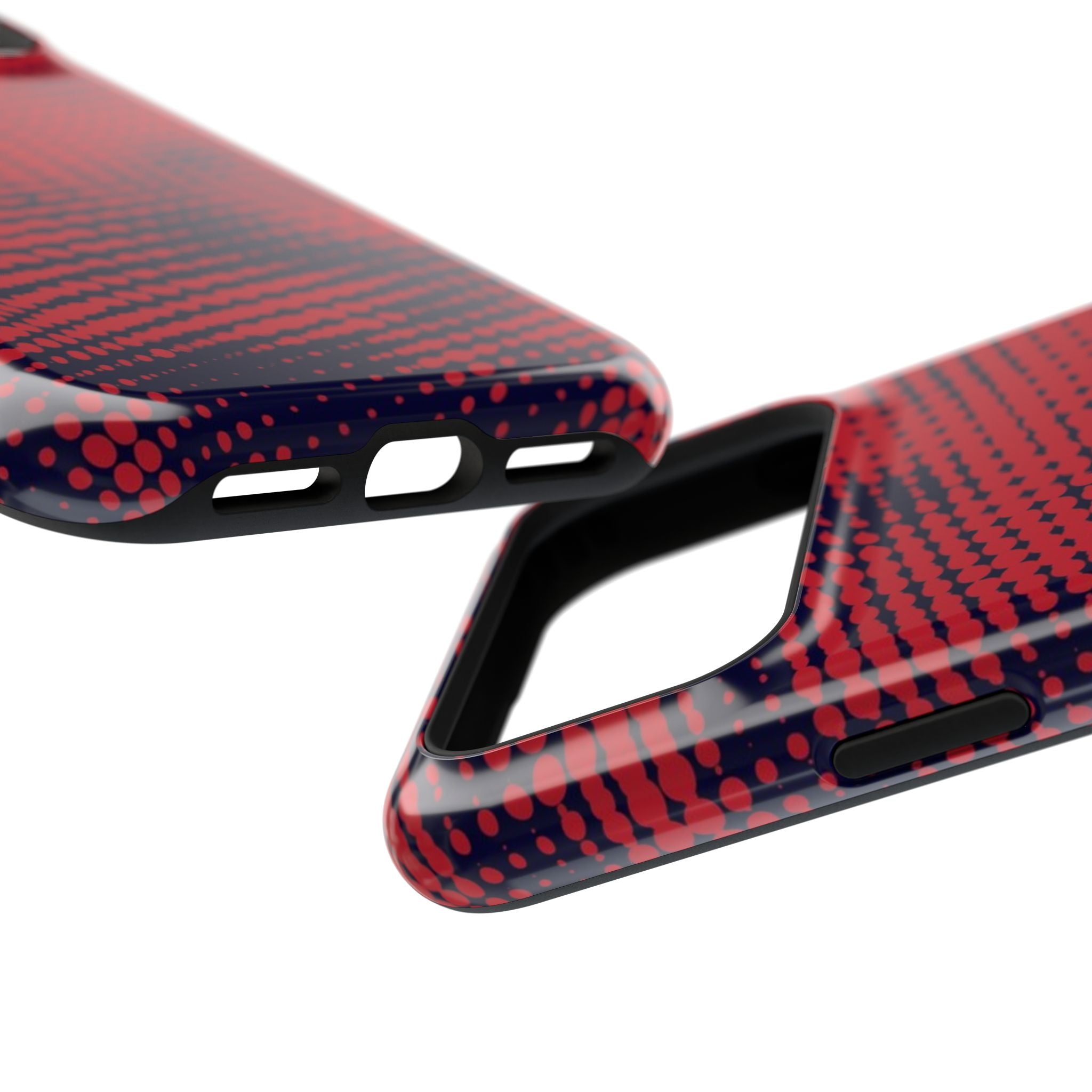 Red Static Tough iPhone Case