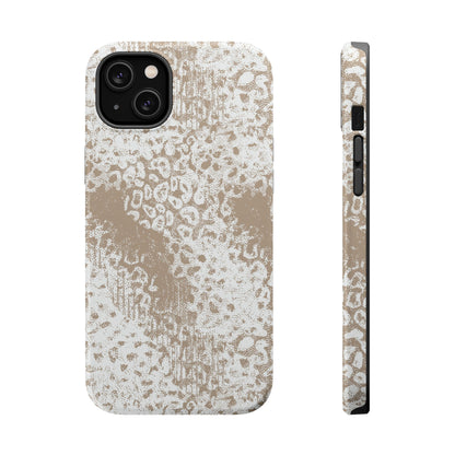 White Leopard MagSafe Tough iPhone Case
