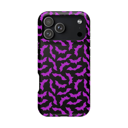 Purple Bats MagSafe Tough iPhone Case