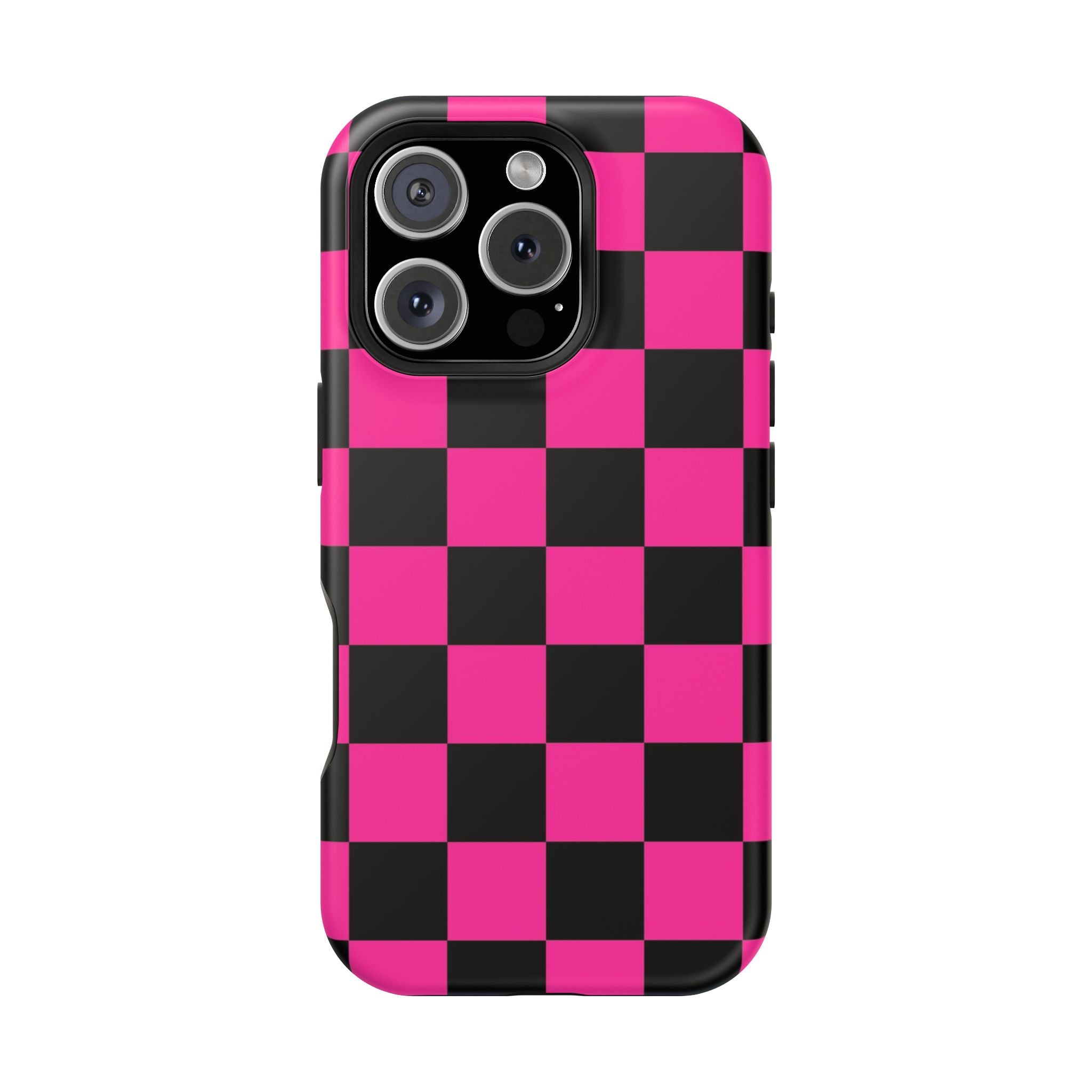 Pink Grid Tough iPhone Case