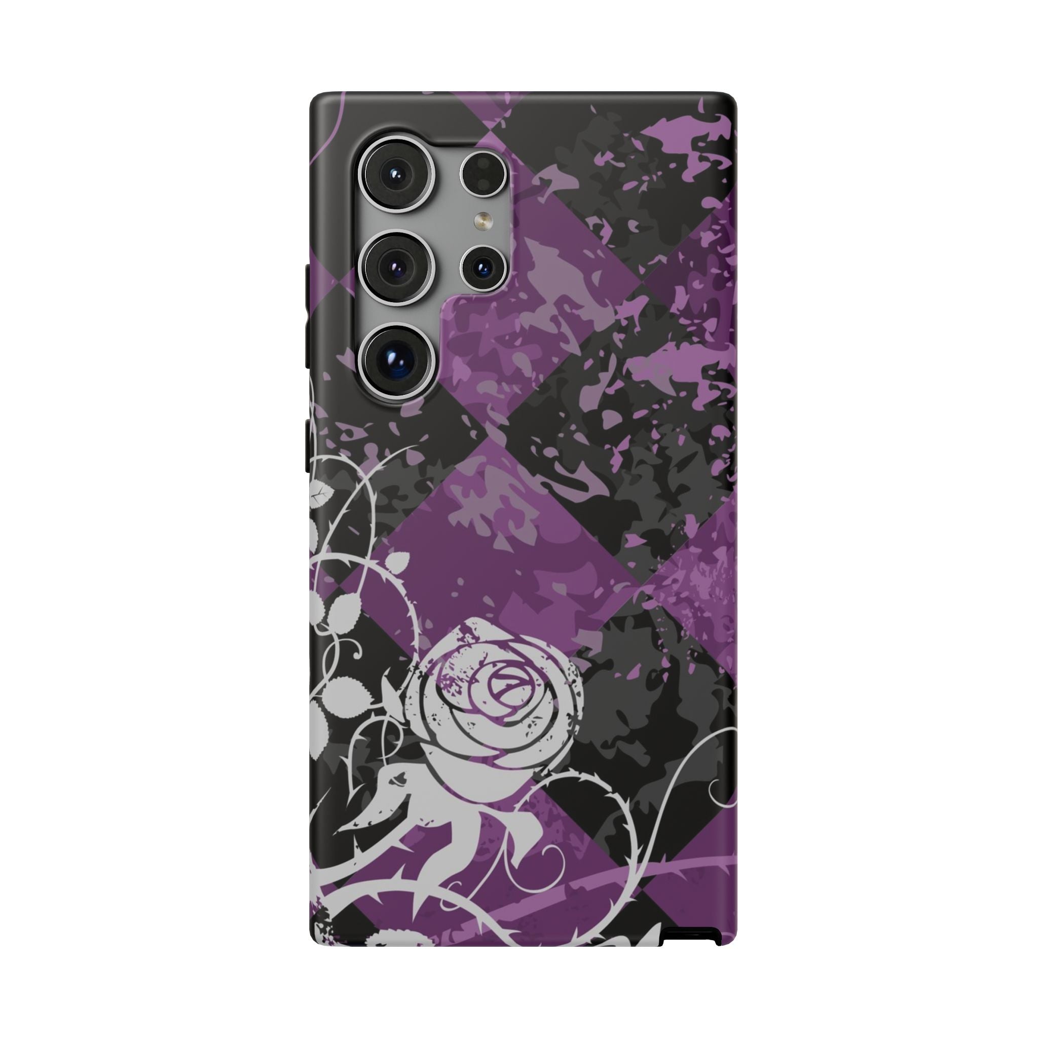 Checkered Rose Tough Samsung Case