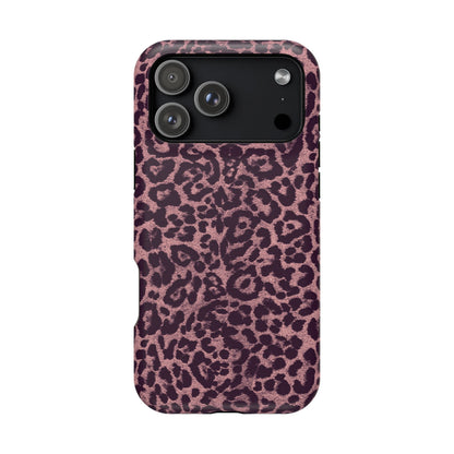 Purple Leopard MagSafe Tough iPhone Case