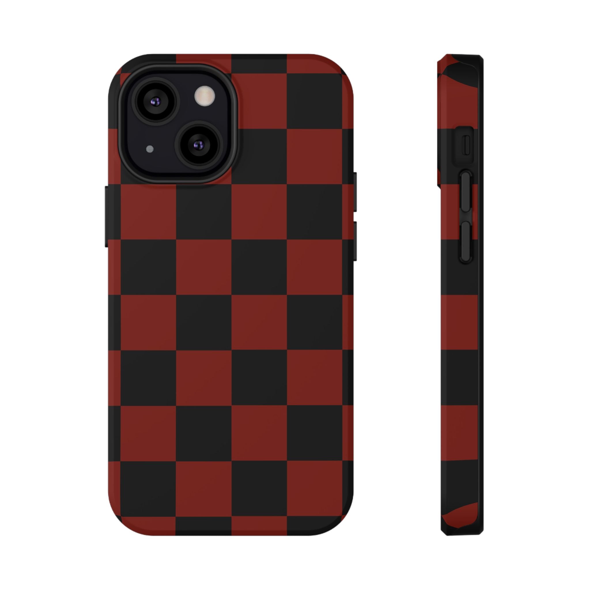 Red Grid Tough iPhone Case