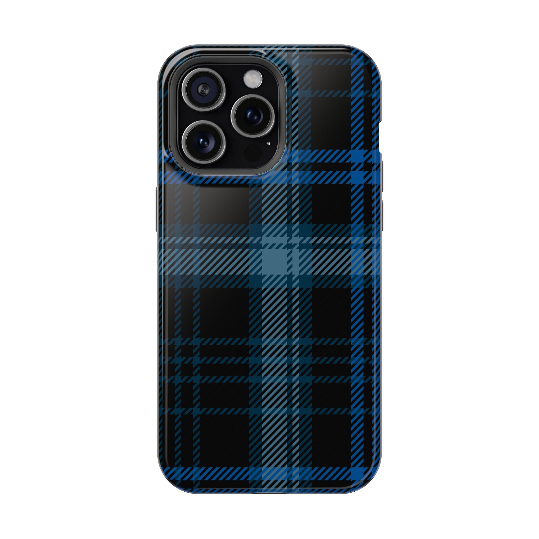 Blue Plaid Tough iPhone Case